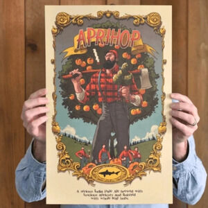 Rare 2015 Rich Kelly Dogfish Head Aprihop Poster